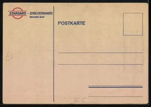 AK Reklame für Benzin von Dapolin und Motoröl von Standard mit Karte von Mainz und erreichbaren Städten