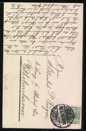 Foto-AK Familie mit Kindern auf einem Schaukelpferd