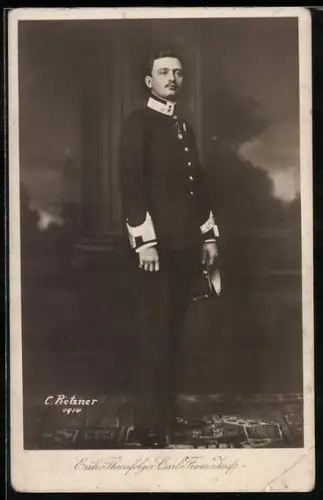 AK Kaiser Karl I. von Österreich in Uniform