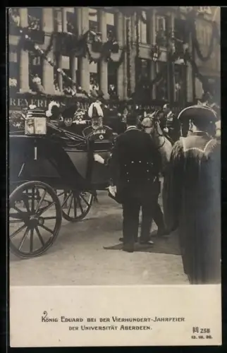 AK Aberdeen, König Edward bei der Vierhundert-Jahrfeier der Universität