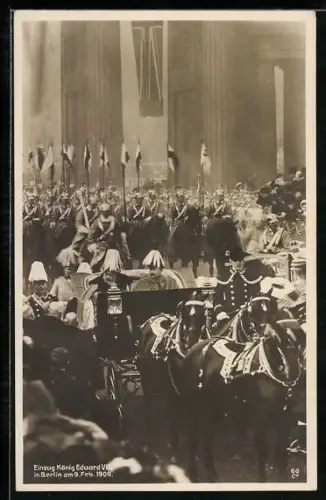 AK Berlin, Einzug von König Edward VIII. von England 1909