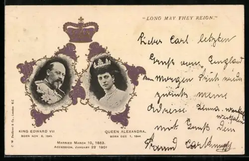 AK King Edward VII. & Queen Alexandra, Long May their Reign
