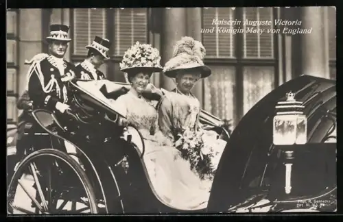 AK Kaiserin Auguste Victoria und Königin Mary von England