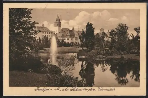 AK Frankfurt-Westend, Am Hohenstaufenplatz, Viktoriaschule