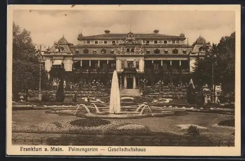 AK Frankfurt-Westend, Palmengarten, Gesellschaftshaus