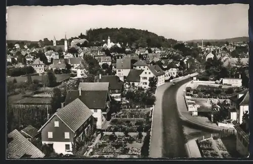 AK Leutkirch, Ortsansicht aus der Vogelschau