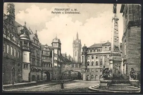AK Alt-Frankfurt, Paulsplatz und Einheitsdenkmal