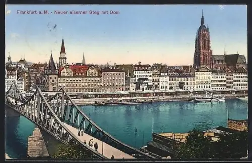 AK Alt-Frankfurt, Neuer eiserner Steg, Dom