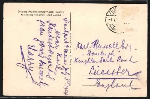 Künstler-AK Alt-Frankfurt, Das Rathaus