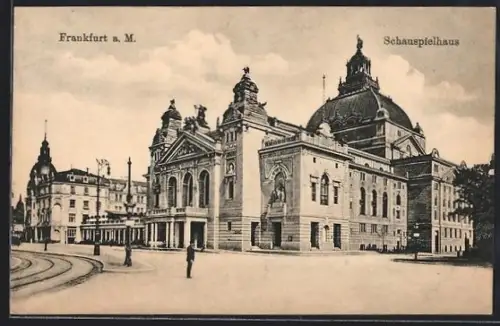 AK Frankfurt a. M., Schauspielhaus, Panorama