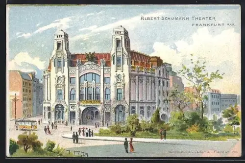 Künstler-AK Frankfurt a. M., Albert Schumann Theater