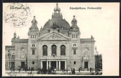 AK Frankfurt a. M., Schauspielhaus, Vorderansicht