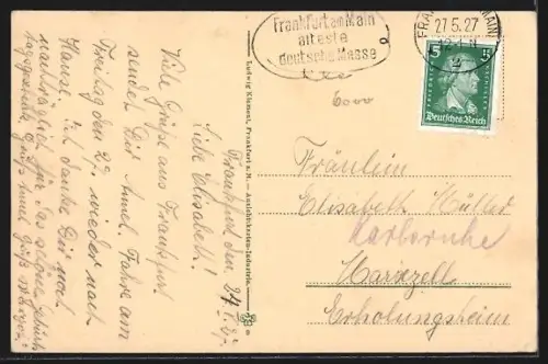 AK Frankfurt a. M., Bahnhofsplatz aus der Vogelschau, Strassenbahn