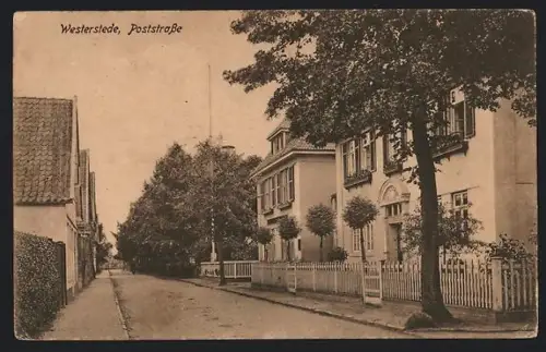 AK Westerstede, Partie in der Poststrasse mit Villen