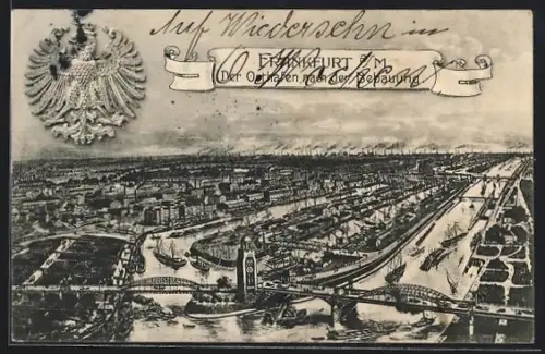 AK Frankfurt-Ostend, Der Osthafen nach der Bebauung