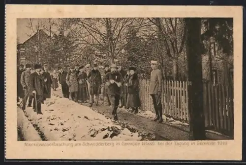 AK Gernrode, Mineralwasserforschung am Schwedderberg bei der Tagung 1919