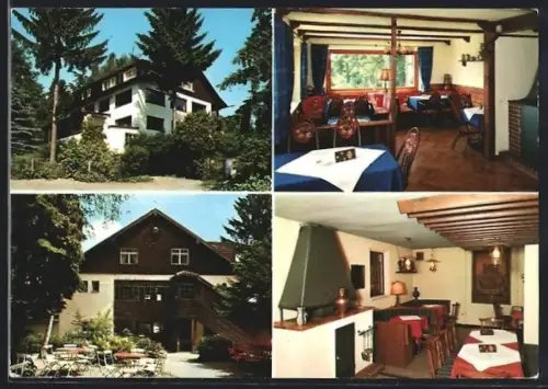 AK Leitershofen bei Augsburg, Cafe Völk, Innenansichten