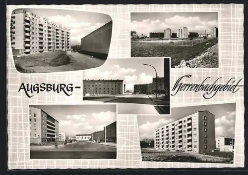 AK Augsburg-Herrenbachgebiet, Ortspartien, Moderne Wohnblocks