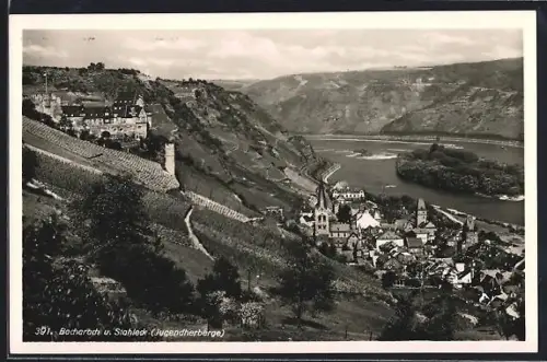AK Bacharach /Rh., Ortsansicht und Stahleck