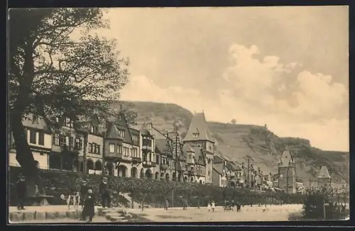 AK Bacharach /Rh., Ortspanorama mit Türmen