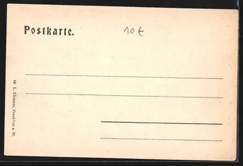 AK Frankfurt a. M., Bahnhofsplatz mit Teilansicht des Bahnhofs