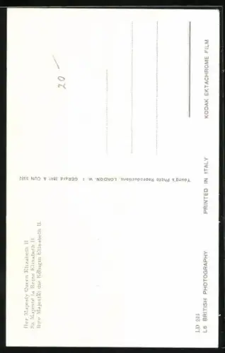 AK Her Majesty Queen Eliszabeth II. von England