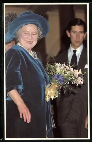 AK Queen Mother von England and Charles at the Royal College of Music