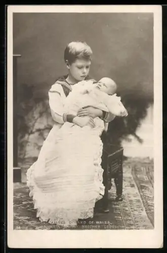 AK Prinz Edward mit seinem kleinen Bruder George