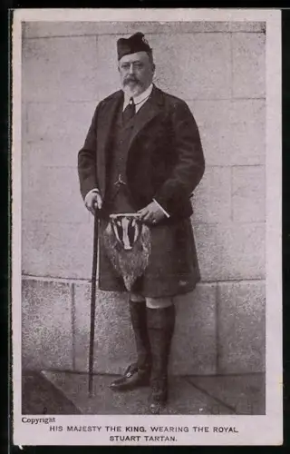 AK König Edward VII. in Kilt, schottische Tracht