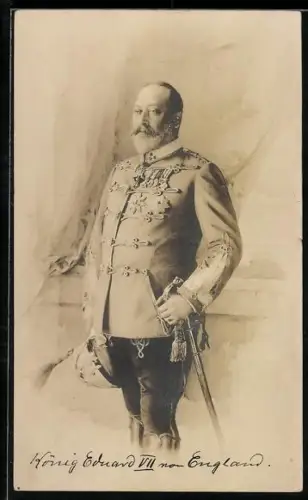 AK König Eduard VII. von England in Uniform
