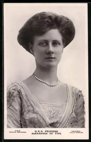 AK Princess Alexandra of Fife, Portrait mit Hochsteckfrisur