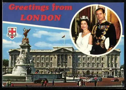 AK London, H. M. The Queen von England and H. R. H. The Duke of Edinburgh and Buckingham Palace