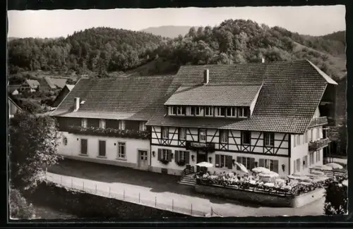 AK Glottertal /Schwarzwald, Alldeutscher Gasthof Hirschen, Inh. Hermann Strecker, Terrasse