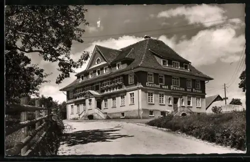 AK Grafenhausen /Schwarzwald, Gasthaus und Pension Krone, Inh. M. Merk Wwe.