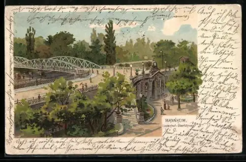 Lithographie Mannheim, Lindenhof-Überführung