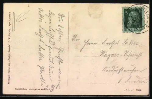 AK Lager Lechfeld, Lechbrücke, Zollhaus, Fähre