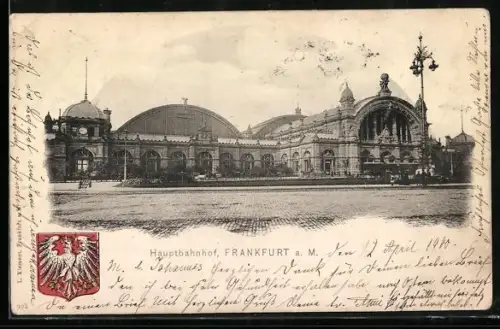 AK Frankfurt a. M., Hauptbahnhof, Wappen