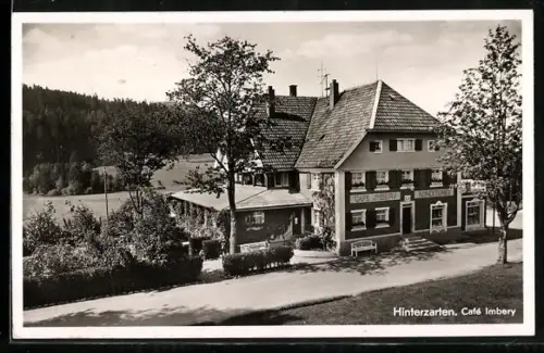 AK Hinterzarten, Café Imbery aus der Vogelschau