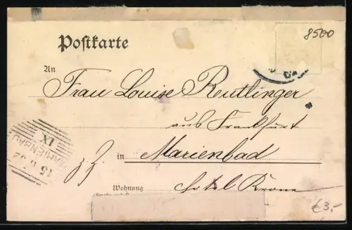 Lithographie Nürnberg, Germanisches Museum, Portrait des Gründers