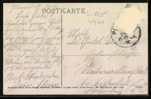 AK Pleinfeld, Ortsansicht vom nordöstl. Blick