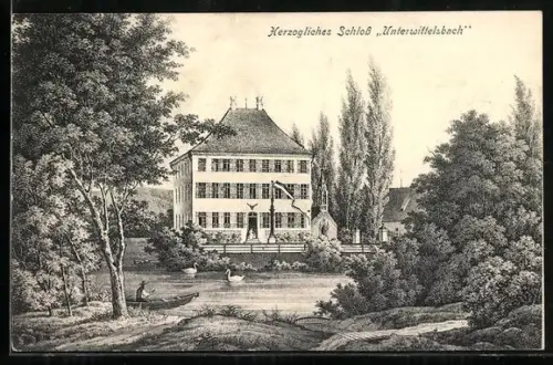AK Unterwittelsbach, Herzogliches Schloss Unterwittelsbach
