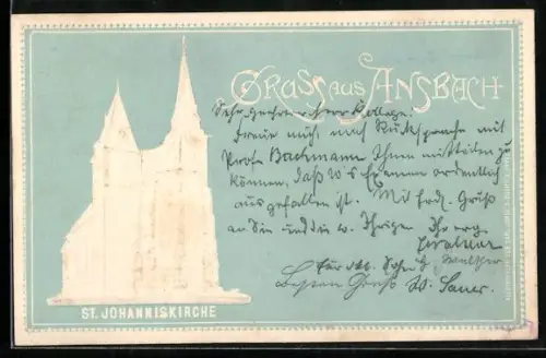 Präge-AK Ansbach, St. Johanniskirche
