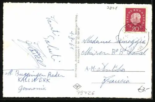 AK Buggingen /Müllheim, Ortsansicht, Schule, Rathaus