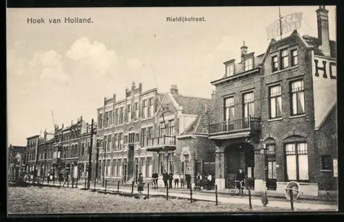 AK Hoek van Holland, Rietdijkstraat, Hotel Amerika