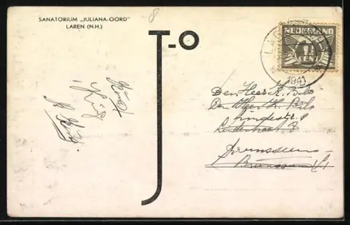 AK Laren /N. H., Sanatorium Juliana-Oord, Meisjeszaaal