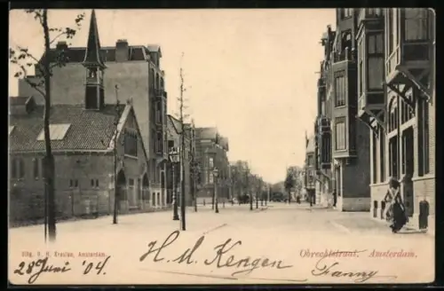 AK Amsterdam, Obrechtstraat met Kerk