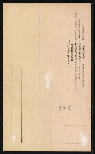 AK Buchstabe L, Frau und Mädchen in Tracht