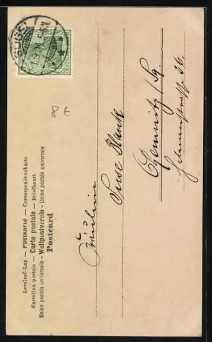 Foto-AK NPG NR: 195, Buchstabe B, Frau trägt Krug auf dem Kopf, Kinder mit Hund