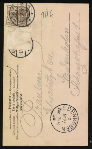 Foto-AK NPG NR: 195, Buchstabe P, Maler an der Staffelei