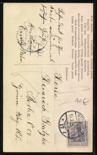 AK Frauen und Kind am Buchstaben H mit Windmühle